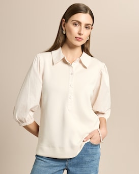 Produktabbildung für Seidentraum Shirt im Materialmix