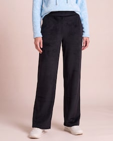 Produktabbildung für Wide Leg Hose zum Schlupfen Rippstruktur