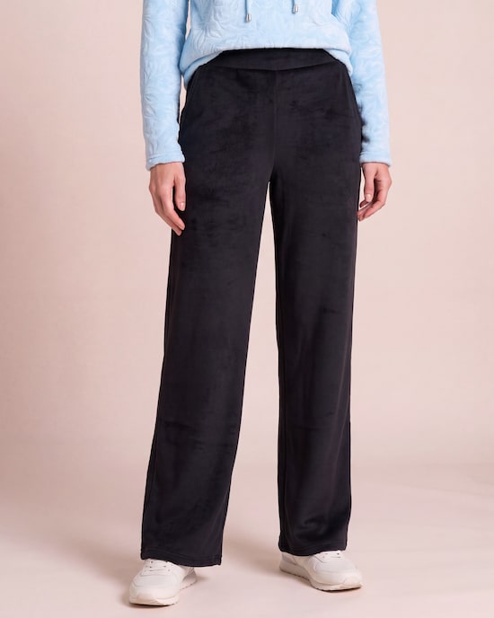 Produktabbildung für Wide Leg Hose zum Schlupfen Rippstruktur