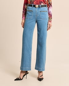 Produktabbildung für Wide Leg Jeans mit Kettendeko