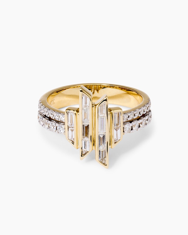 Ring mit Brillanten & Diamanten 0,75 ct