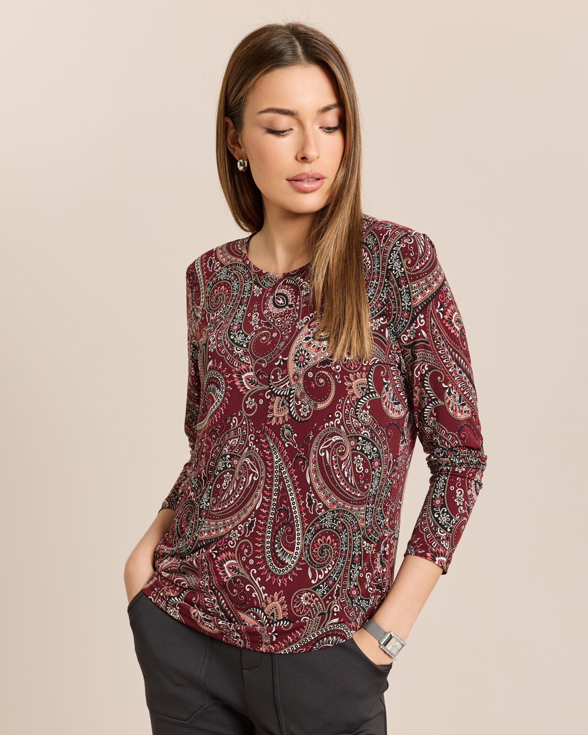 Produktabbildung für Shirt mit Paisley-Druck