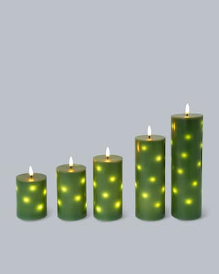 Produktabbildung 2 für LED-Stumpenkerzen mit integrierter Lichterkette, 5tlg.