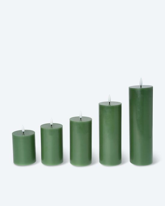 Produktabbildung für LED-Stumpenkerzen mit integrierter Lichterkette, 5tlg.
