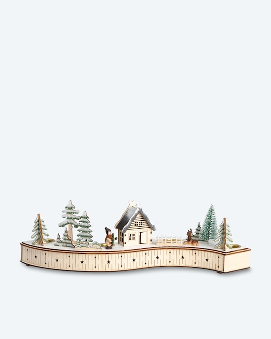 Produktabbildung für LED-Kerzenhalter aus Holz