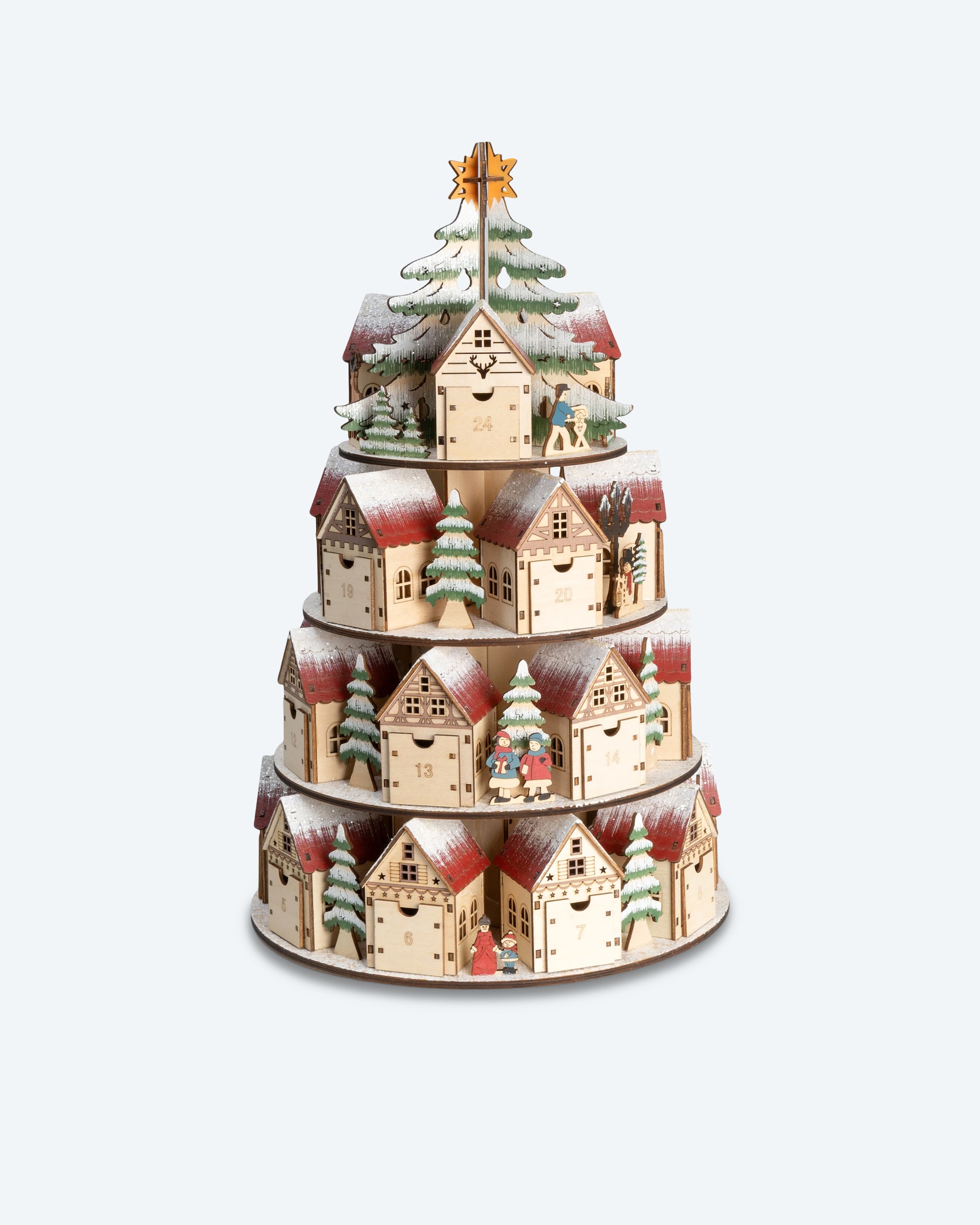 Produktabbildung für LED Holz-Adventskalender Weihnachtsbaum