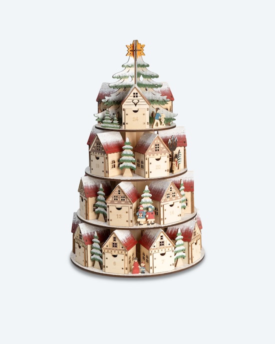 Produktabbildung für LED Holz-Adventskalender Weihnachtsbaum