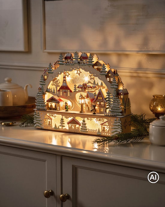Produktabbildung für LED Schwibbogen "Weihnachtsdorf"