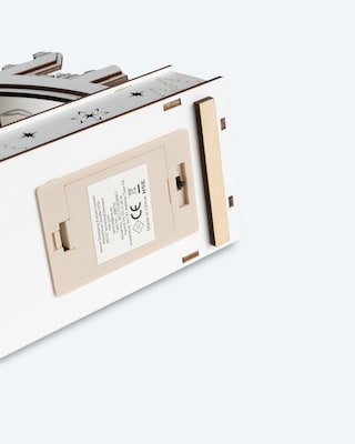 Produktabbildung 5 für LED-Holzdekoration "Stern Deluxe" mit Glaskugel