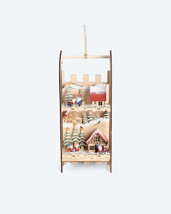 Produktabbildung für LED-Holzschlitten "Wichtel"