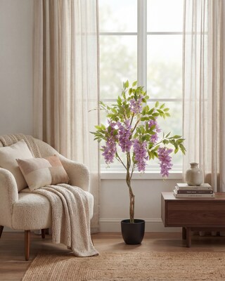 Produktabbildung 1 für Wisteria-Kunststoffpflanze im Topf