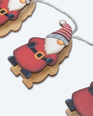 Produktabbildung 3 für LED Holz-Lichterkette Weihnachtsmänner