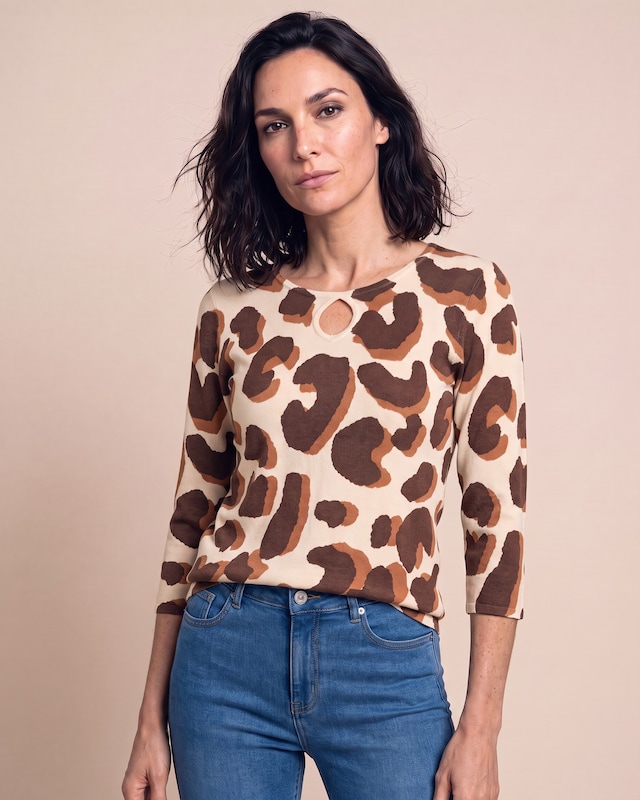 Pullover mit Leomuster