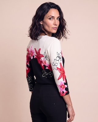Produktabbildung 2 für Classic Pullover mit Liliendruck