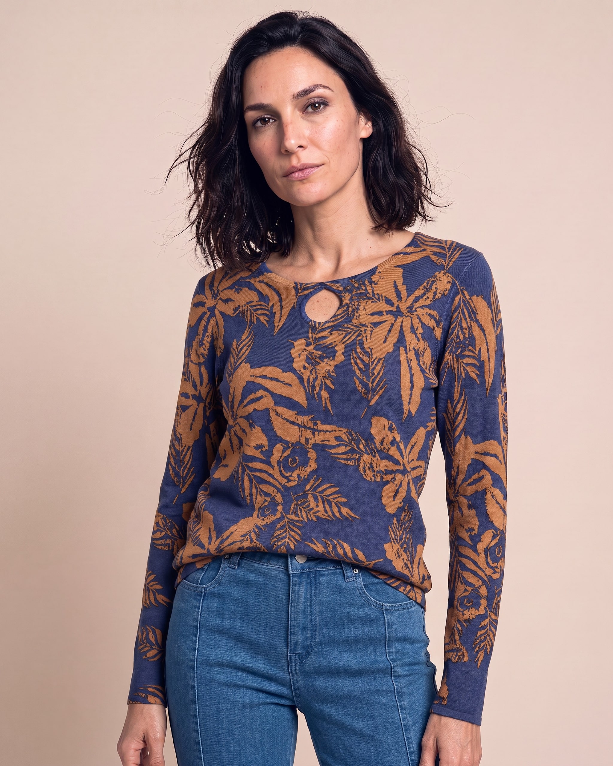 Produktabbildung für Pullover mit Rundhalsausschnitt