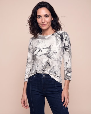 Produktabbildung 1 für Classic Pullover Blumen-Zeichnung