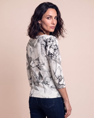 Produktabbildung 2 für Classic Pullover Blumen-Zeichnung