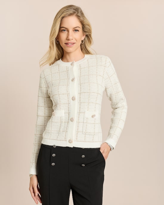 Produktabbildung für Cardigan mit Goldknöpfen