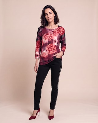 Produktabbildung 3 für Classic Pullover Blumen und Karomuster