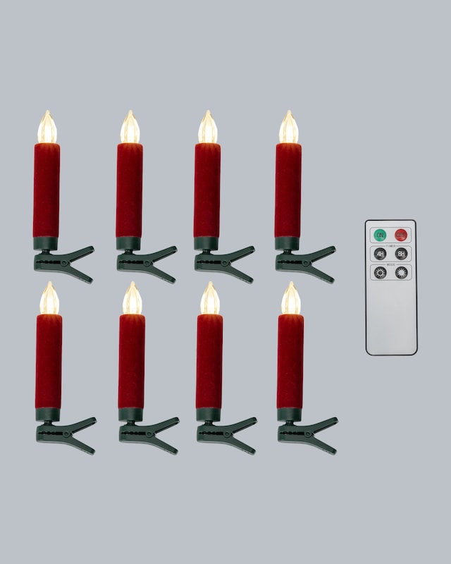 Kabellose LED-Weihnachtskerzen, 8tlg.