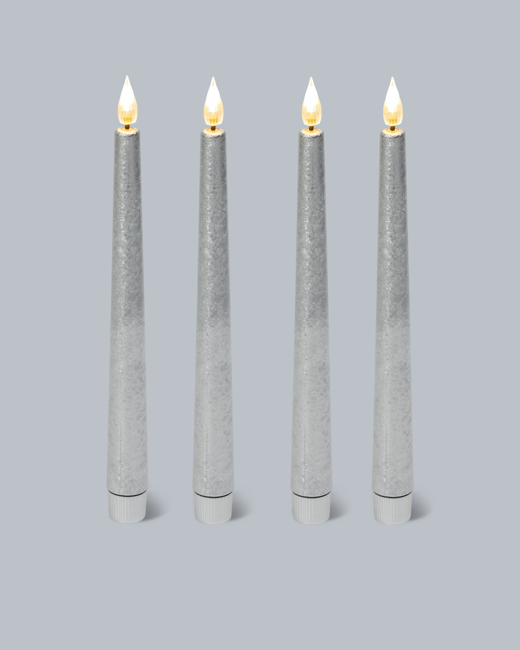 Produktabbildung für LED-Stabkerzen "Metallic", 4tlg.