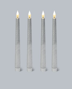 Produktabbildung für LED-Stabkerzen "Metallic", 4tlg.