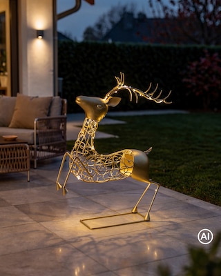 Lumesso XL Outdoor LED Metall Figur Hirsch, hier online