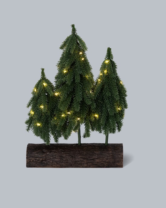 Produktabbildung für LED-Weihnachtsbäume auf Baumstamm, 3tlg.