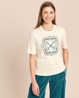 Produktabbildung für "Couture" Shirt mit Ornament-Print
