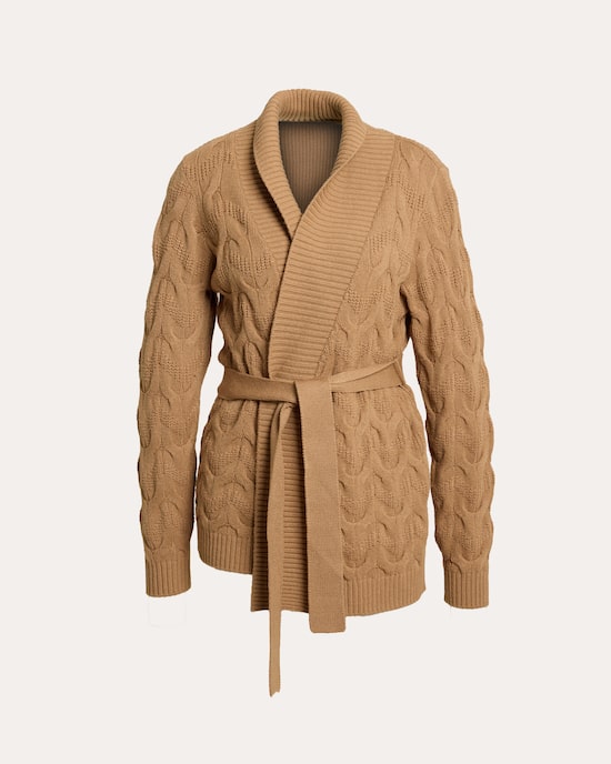 Produktabbildung für Strickcardigan mit Zopfmuster