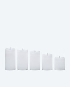 Produktabbildung für LED-Stumpenkerzen "Long Shine", 5tlg.