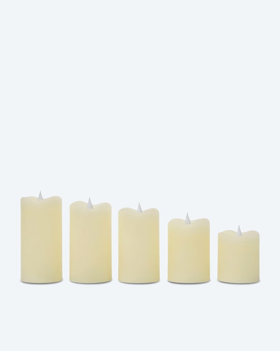 Produktabbildung für LED-Stumpenkerzen "Long Shine", 5tlg.