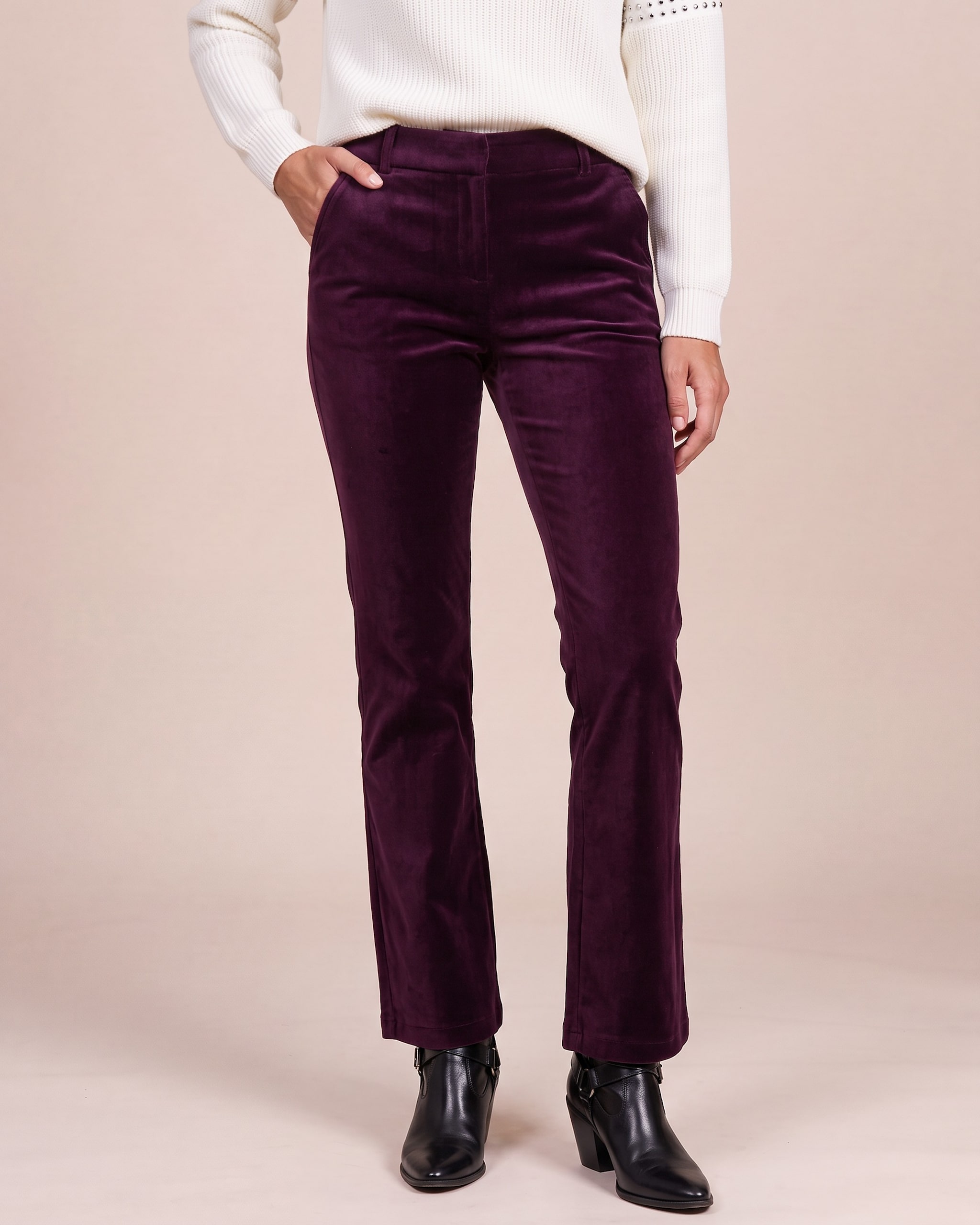 Produktabbildung für Bootcut Hose Stretch-Samt