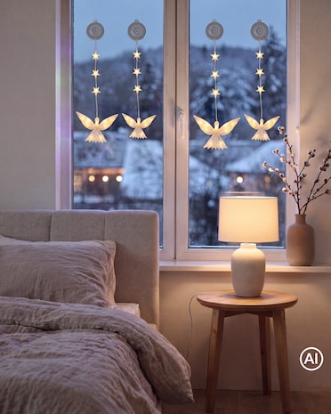 Produktabbildung für LED-Fensterdekoration mit Saugnapf, 4tlg.