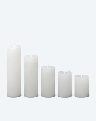 Produktabbildung für LED Stumpenkerzen Long Shine, 5tlg.