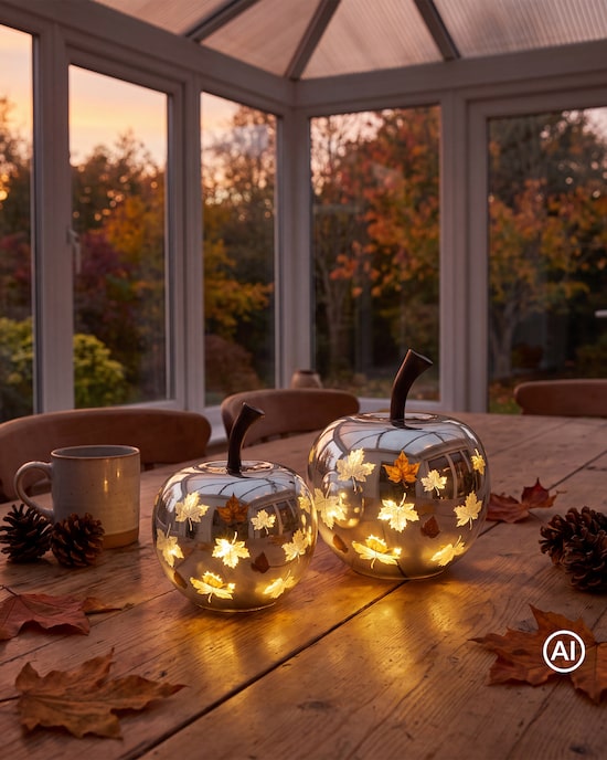 Produktabbildung für LED Glasfrüchte "Herbst Design", 2tlg.