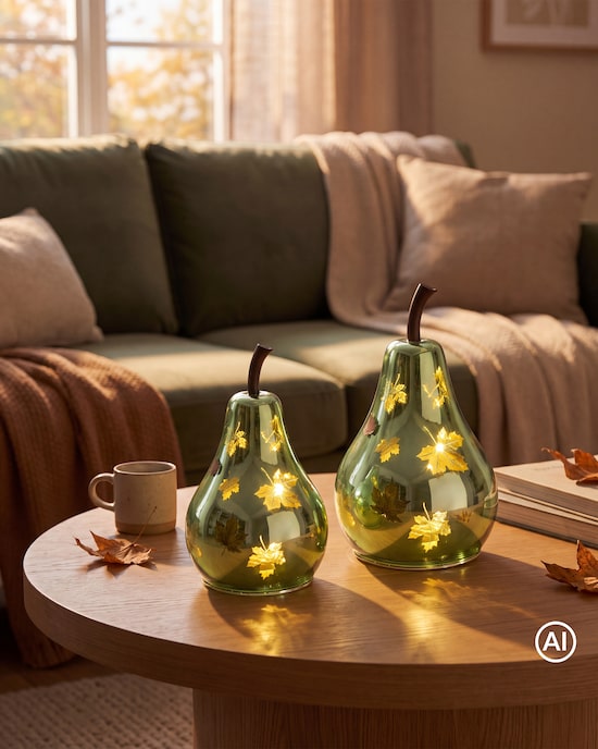 Produktabbildung für LED Glasfrüchte "Herbst Design", 2tlg.