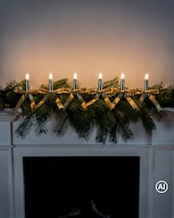 Produktabbildung für LED-Weihnachtsbaumkerzen mit Schleife, 6tlg.