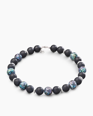 Produktabbildung 1 für Collier mit Abalone, Achat & Hämatit