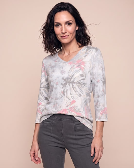 Produktabbildung für Soft Pullover Palmenblätter