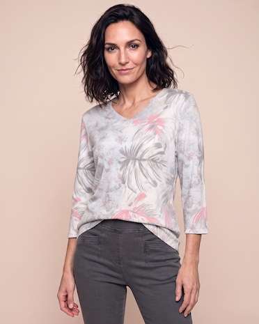 Produktabbildung für Soft Pullover Palmenblätter