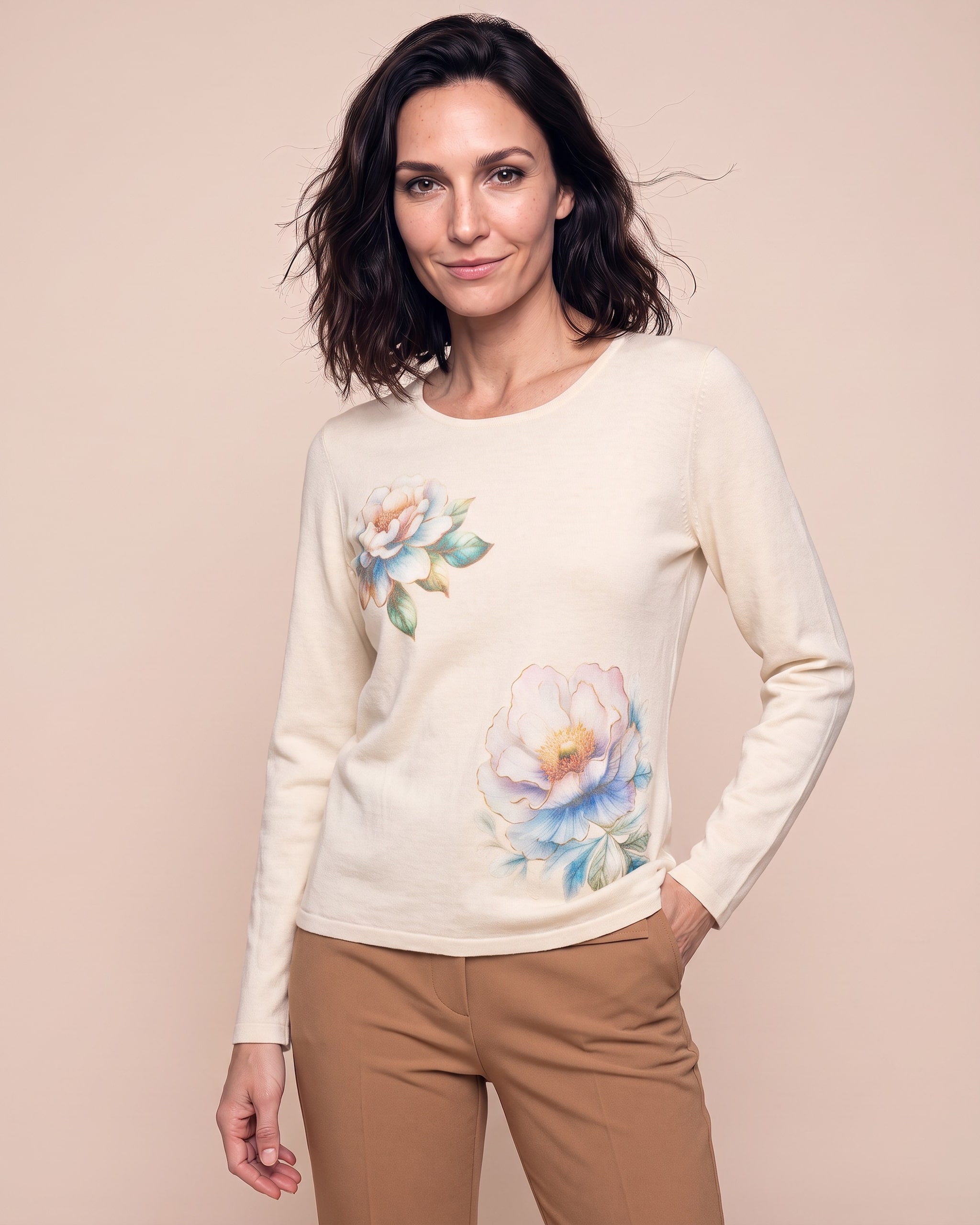 Produktabbildung für Soft-Pullover "Blüte"