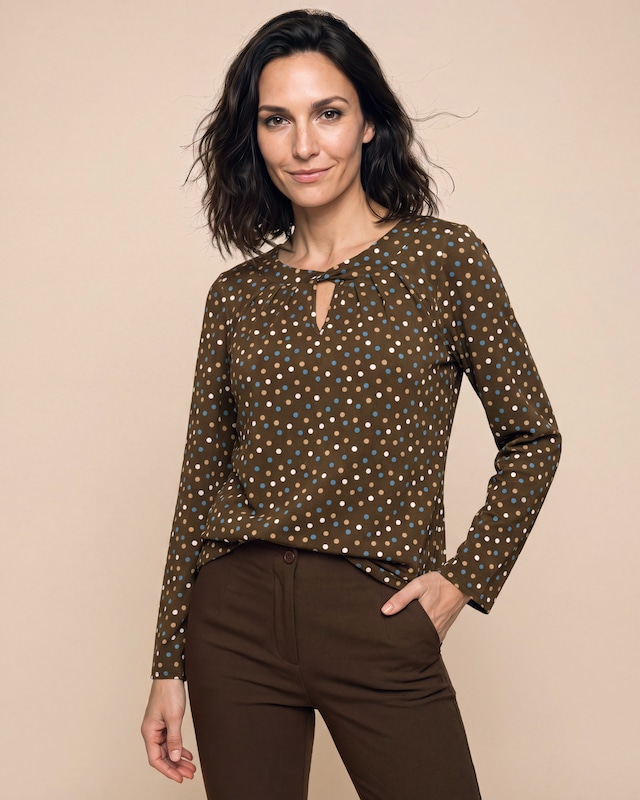 Bluse aus Viskose-Stretch bedruckt