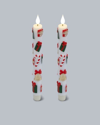 Produktabbildung 2 für LED-Stabkerzen mit Weihnachtsmotiven, 2tlg.