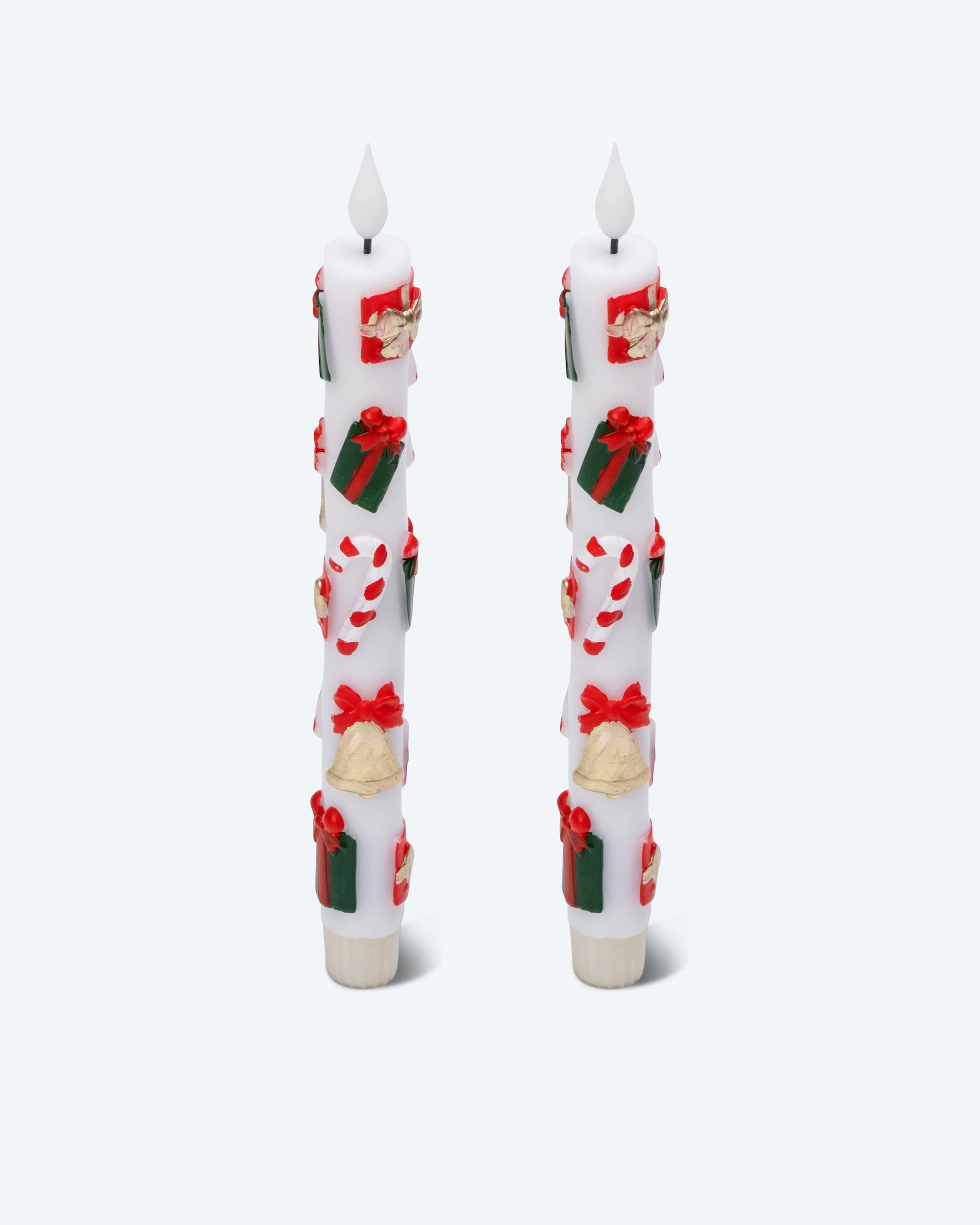 Produktabbildung für LED-Stabkerzen mit Weihnachtsmotiven, 2tlg.