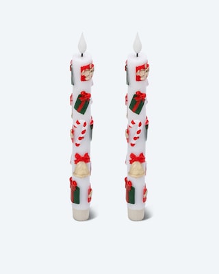 Produktabbildung 1 für LED-Stabkerzen mit Weihnachtsmotiven, 2tlg.