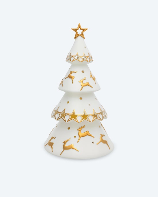 Produktabbildung für LED Porzellan-Weihnachtsbaum mit Hirschmuster