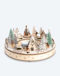 Produktabbildung für LED Holz-Adventskranz, 2tlg.