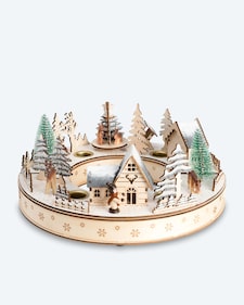 Produktabbildung für LED Holz-Adventskranz, 2tlg.