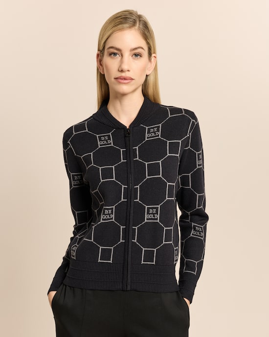 Produktabbildung für Strickblouson mit Jacquard